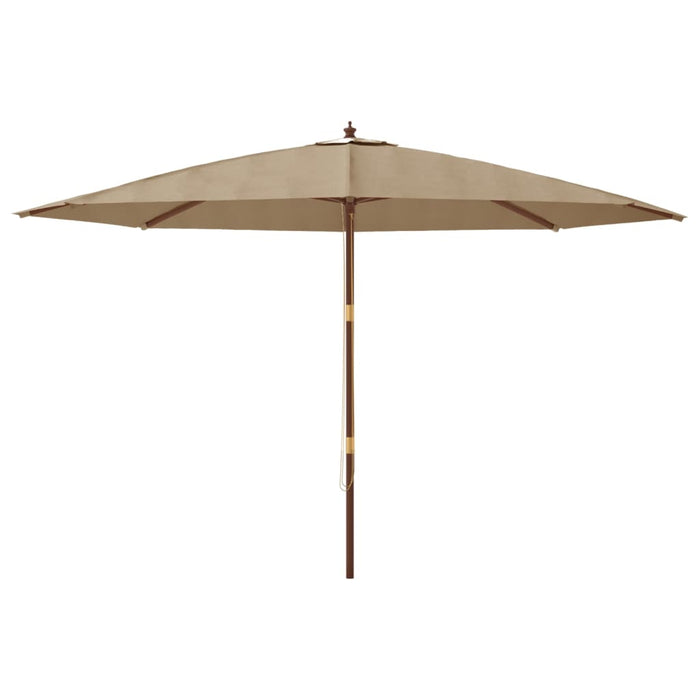 Umbrelă de soare de grădină stâlp din lemn gri taupe 400x273 cm - WALTI WALTI