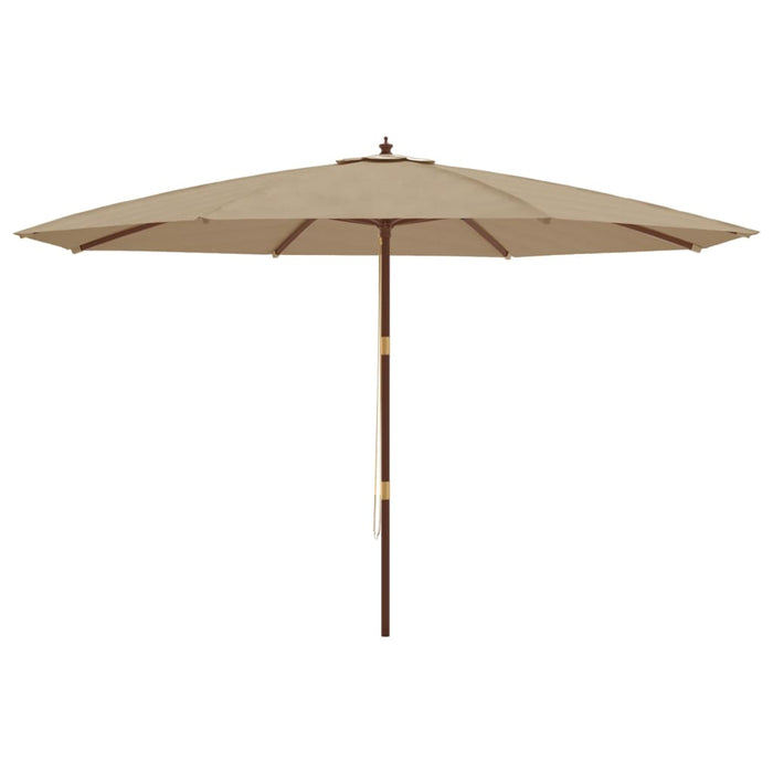 Umbrelă de soare de grădină stâlp din lemn gri taupe 400x273 cm - WALTI WALTI