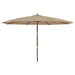 Umbrelă de soare de grădină stâlp din lemn gri taupe 400x273 cm - WALTI WALTI