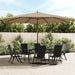 Umbrelă de soare de grădină stâlp din lemn gri taupe 400x273 cm - WALTI WALTI