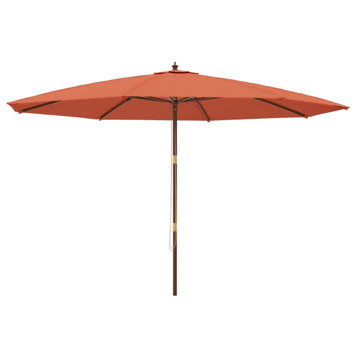 Umbrelă de soare de grădină stâlp din lemn cărămiziu 400x273 cm - WALTI WALTI