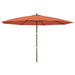 Umbrelă de soare de grădină stâlp din lemn cărămiziu 400x273 cm - WALTI WALTI