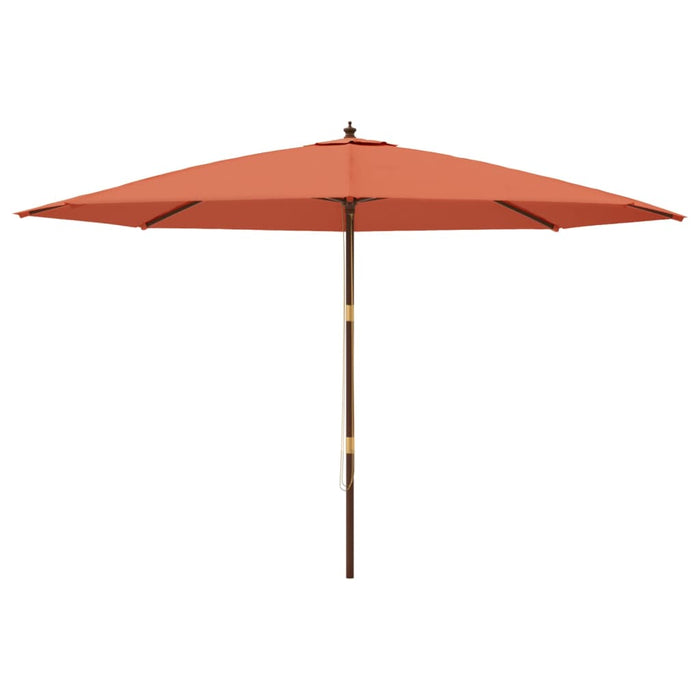 Umbrelă de soare de grădină stâlp din lemn cărămiziu 400x273 cm - WALTI WALTI