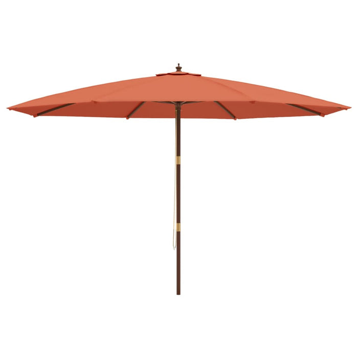 Umbrelă de soare de grădină stâlp din lemn cărămiziu 400x273 cm - WALTI WALTI
