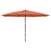 Umbrelă de soare de grădină stâlp din lemn cărămiziu 400x273 cm - WALTI WALTI