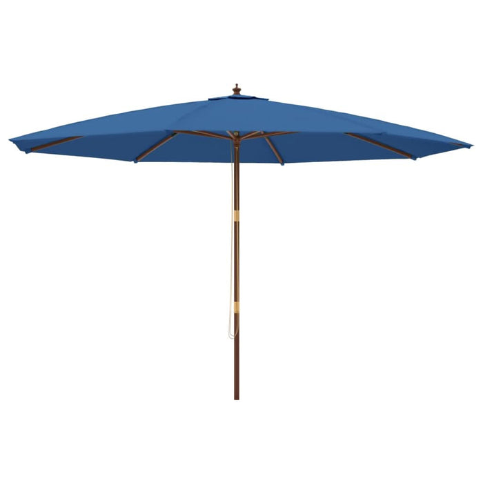 Umbrelă de soare de grădină stâlp din lemn, albastru 400x273 cm - WALTI WALTI