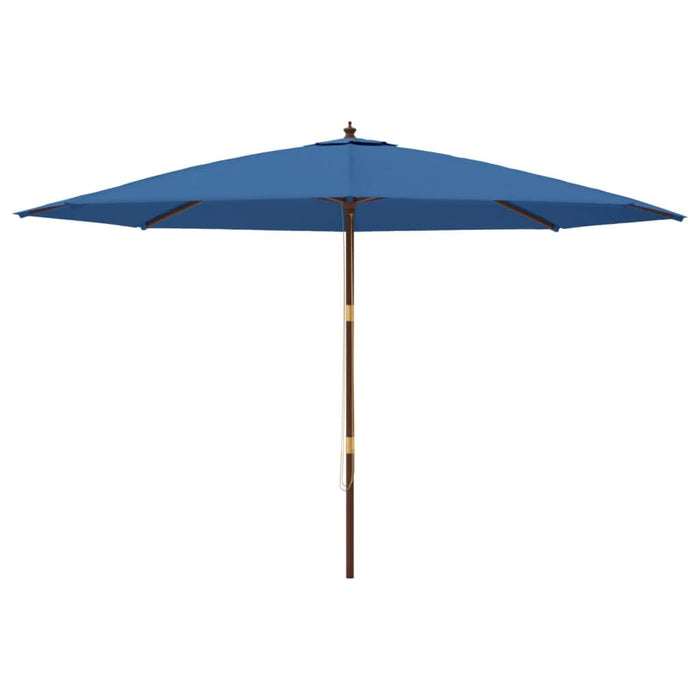 Umbrelă de soare de grădină stâlp din lemn, albastru 400x273 cm - WALTI WALTI