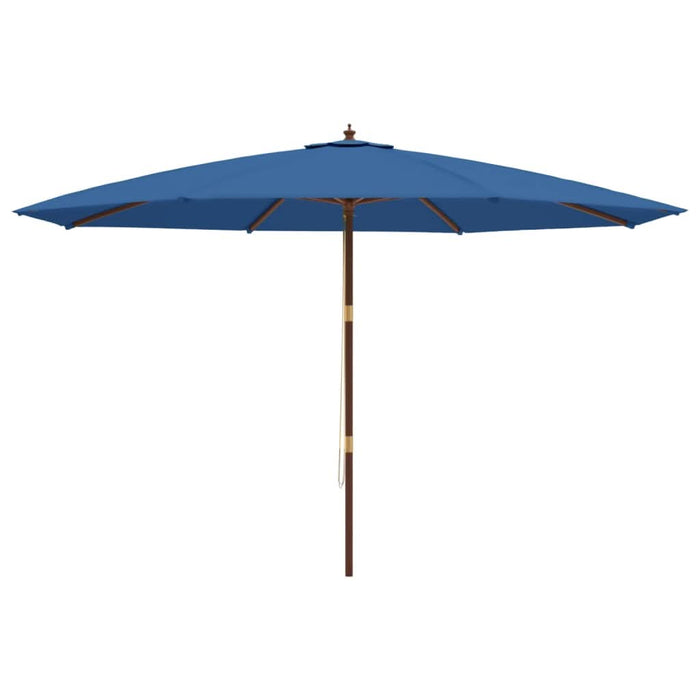 Umbrelă de soare de grădină stâlp din lemn, albastru 400x273 cm - WALTI WALTI