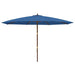 Umbrelă de soare de grădină stâlp din lemn, albastru 400x273 cm - WALTI WALTI