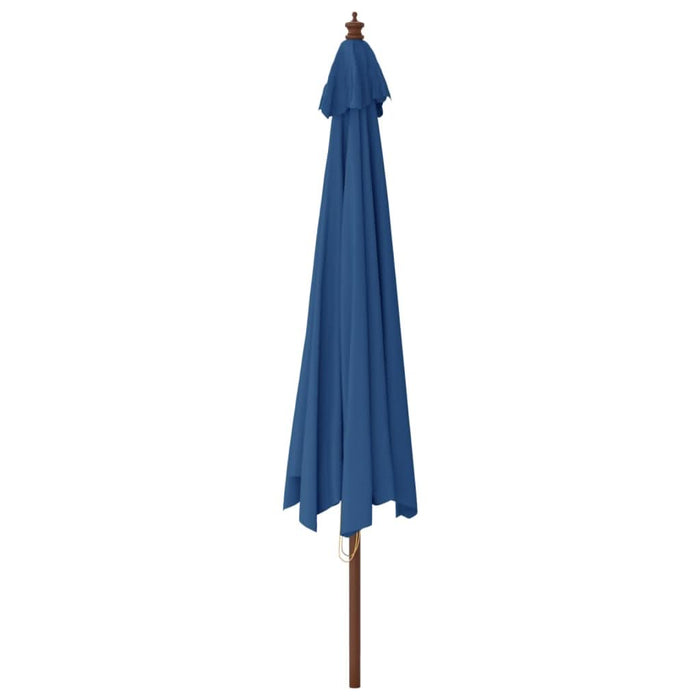 Umbrelă de soare de grădină stâlp din lemn, albastru 400x273 cm - WALTI WALTI