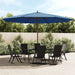 Umbrelă de soare de grădină stâlp din lemn, albastru 400x273 cm - WALTI WALTI