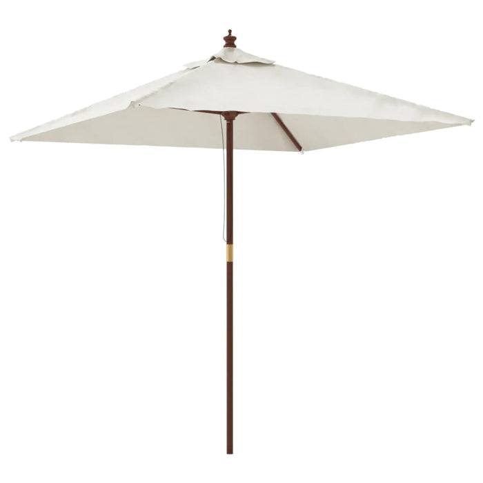 Umbrelă soare de grădină stâlp din lemn nisipiu 198x198x231 cm - WALTI WALTI