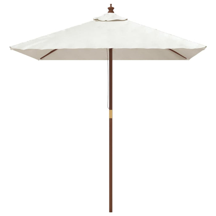 Umbrelă soare de grădină stâlp din lemn nisipiu 198x198x231 cm - WALTI WALTI