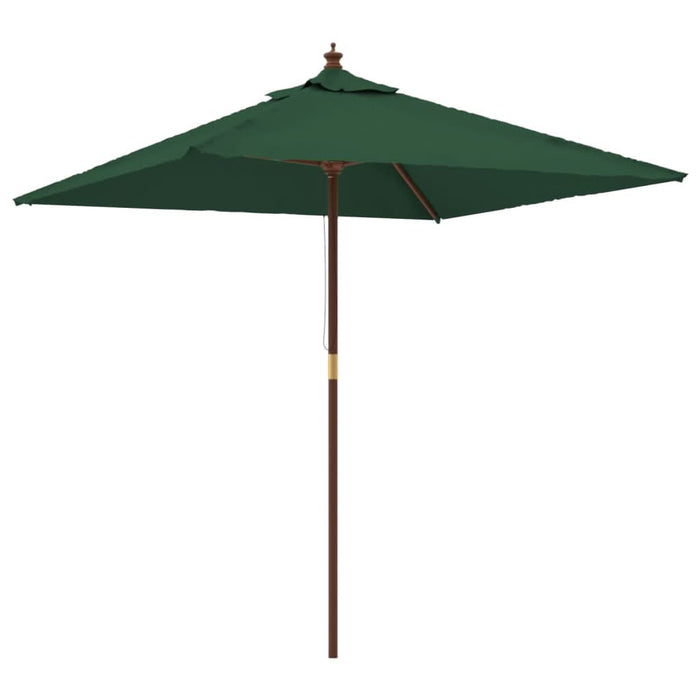 Umbrelă soare de grădină stâlp din lemn verde 198x198x231 cm - WALTI WALTI
