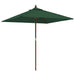 Umbrelă soare de grădină stâlp din lemn verde 198x198x231 cm - WALTI WALTI