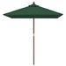 Umbrelă soare de grădină stâlp din lemn verde 198x198x231 cm - WALTI WALTI