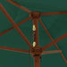 Umbrelă soare de grădină stâlp din lemn verde 198x198x231 cm - WALTI WALTI