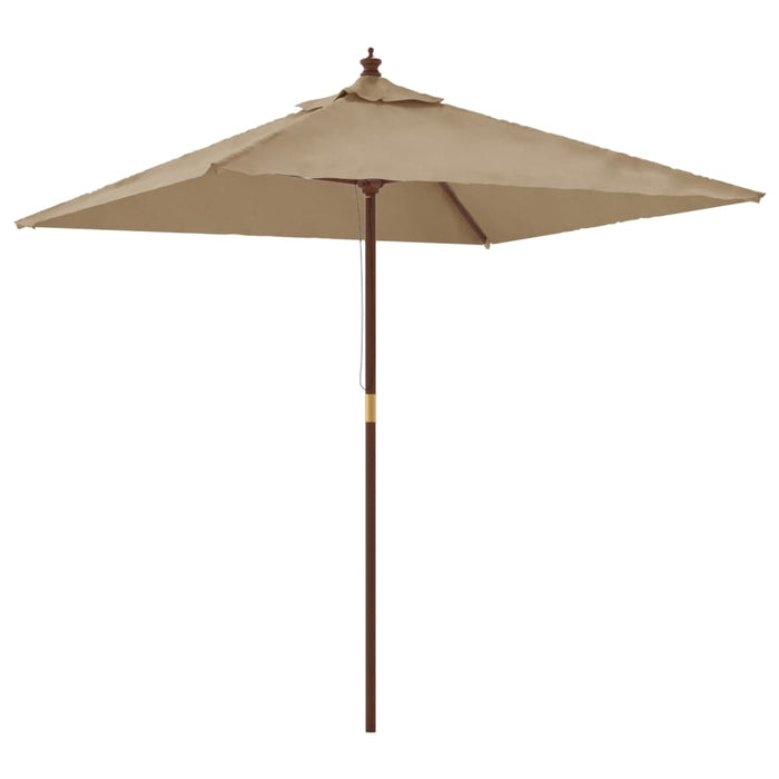 Umbrelă soare de grădină stâlp din lemn taupe 198x198x231 cm - WALTI WALTI