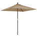 Umbrelă soare de grădină stâlp din lemn taupe 198x198x231 cm - WALTI WALTI
