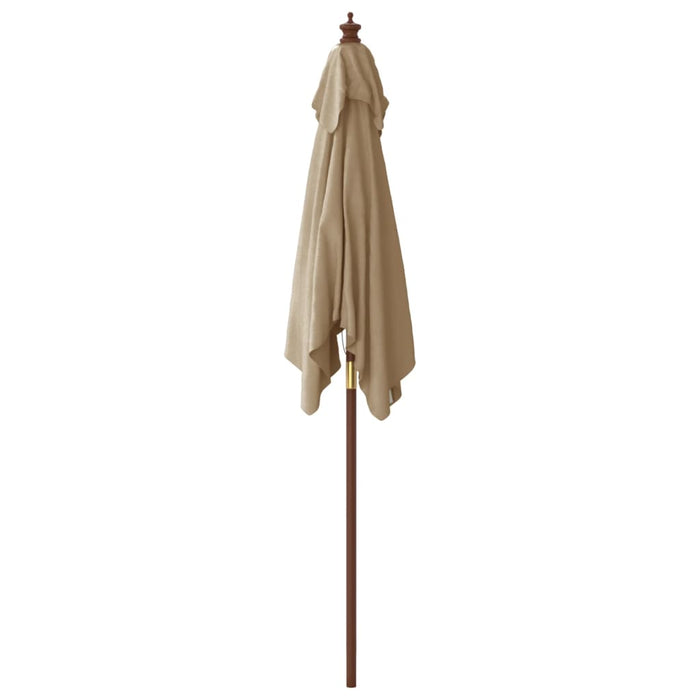 Umbrelă soare de grădină stâlp din lemn taupe 198x198x231 cm - WALTI WALTI