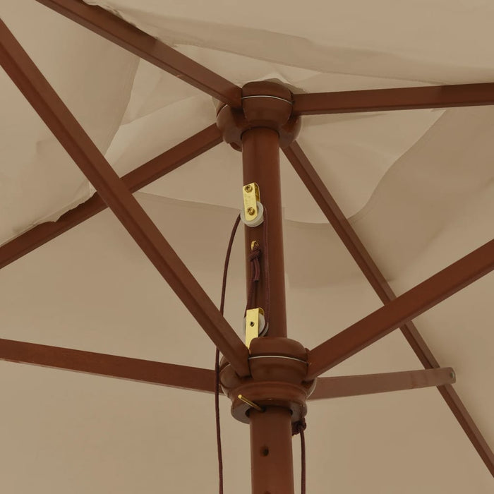 Umbrelă soare de grădină stâlp din lemn taupe 198x198x231 cm - WALTI WALTI