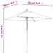 Umbrelă soare de grădină stâlp din lemn taupe 198x198x231 cm - WALTI WALTI