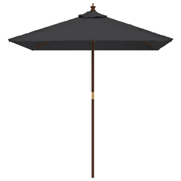 Umbrelă soare de grădină stâlp din lemn negru 198x198x231 cm - WALTI WALTI
