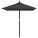 Umbrelă soare de grădină stâlp din lemn negru 198x198x231 cm - WALTI WALTI
