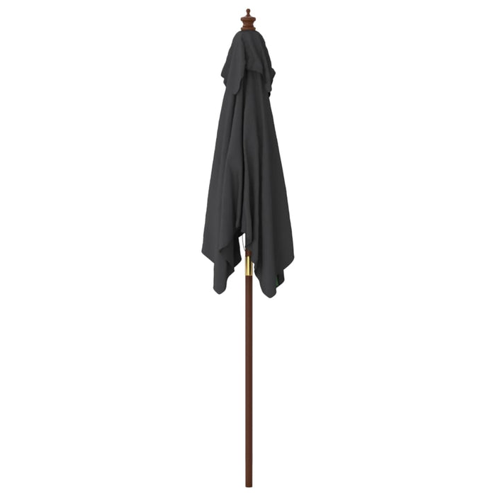 Umbrelă soare de grădină stâlp din lemn negru 198x198x231 cm - WALTI WALTI