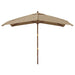 Umbrelă de grădină stâlp din lemn, taupe, 300x300x273 cm - WALTI WALTI