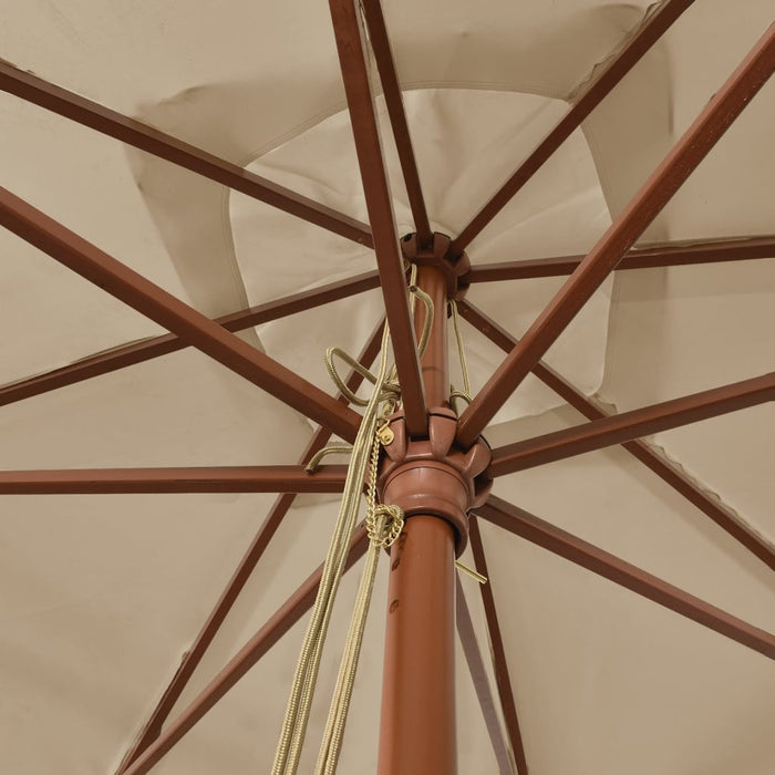 Umbrelă de grădină stâlp din lemn, taupe, 300x300x273 cm - WALTI WALTI