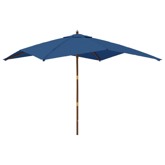 Umbrelă de grădină stâlp din lemn, albastru azur 300x300x273 cm - WALTI WALTI