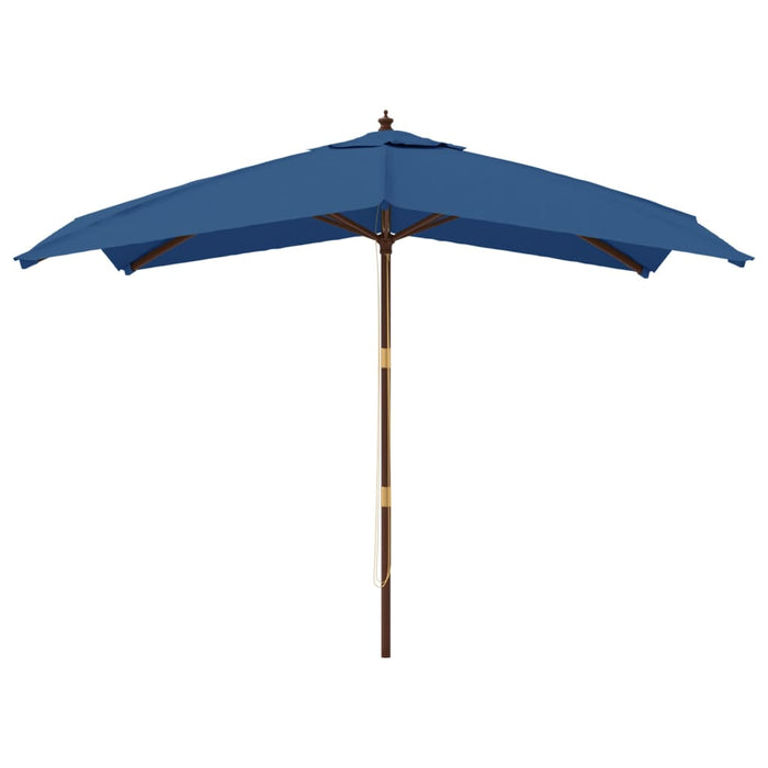 Umbrelă de grădină stâlp din lemn, albastru azur 300x300x273 cm - WALTI WALTI