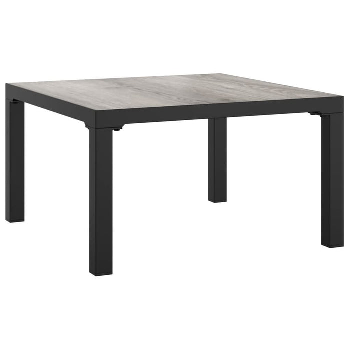 Set mobilier de grădină, 4 piese, negru și gri, poliratan - WALTI WALTI