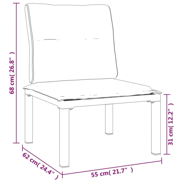 Set mobilier de grădină, 4 piese, negru și gri, poliratan - WALTI WALTI
