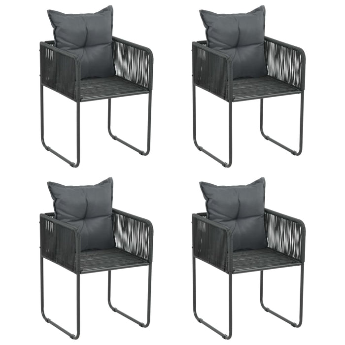 Set de servit masa pentru grădină, 5 piese, negru - WALTI WALTI