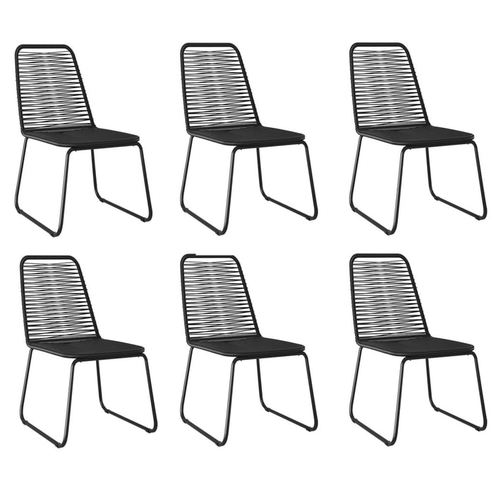 Set de servit masa pentru grădină, 7 piese, negru WALTI