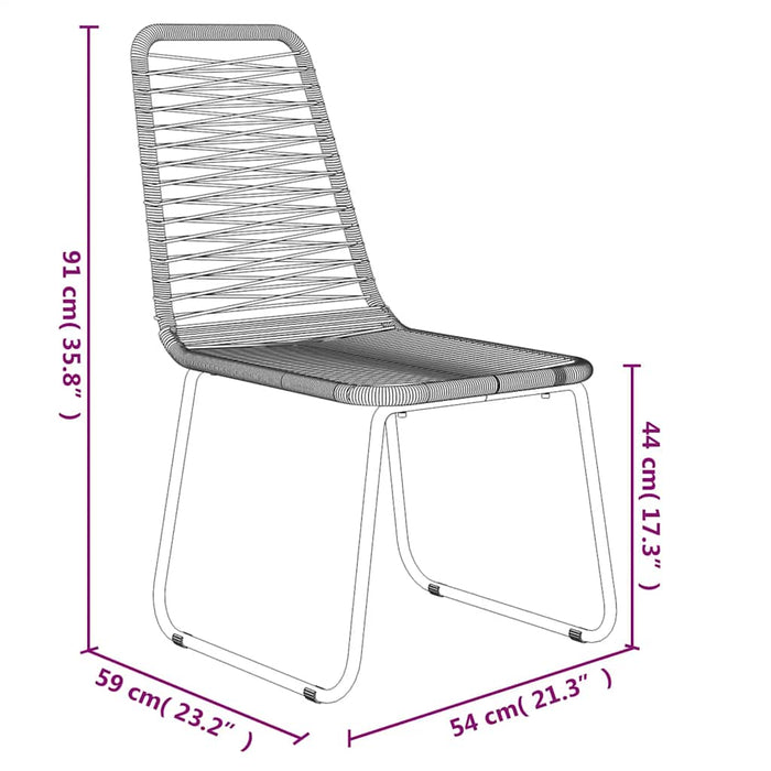 Set de servit masa pentru grădină, 5 piese, negru - WALTI WALTI