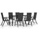 Set mobilier de grădină, 7 piese, negru, poliratan - WALTI WALTI