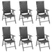 Set mobilier de grădină, 7 piese, negru, poliratan - WALTI WALTI