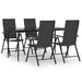 Set mobilier de grădină, 5 piese, negru, poliratan - WALTI WALTI