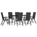 Set mobilier de grădină, 7 piese, negru, poliratan - WALTI WALTI