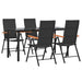 Set mobilier de grădină, 5 piese, negru și maro, poliratan - WALTI WALTI