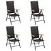 Set mobilier de grădină, 5 piese, negru și maro, poliratan - WALTI WALTI