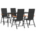 Set mobilier de grădină, 5 piese, negru și maro, poliratan - WALTI WALTI