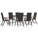 Set mobilier de grădină, 7 piese, negru și maro, poliratan - WALTI WALTI
