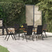 Set mobilier de grădină, 7 piese, negru și maro, poliratan - WALTI WALTI
