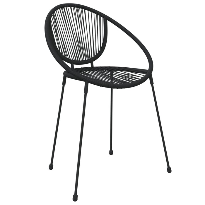 Set mobilier de grădină, 7 piese, negru, ratan PVC WALTI