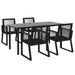 Set mobilier de grădină, 5 piese, negru, ratan PVC - WALTI WALTI