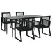 Set mobilier de grădină, 5 piese, negru, ratan PVC - WALTI WALTI